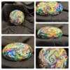 A collage of pictures with different colors and designs.