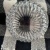 A close up of the inside of a glass vase