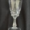 Clear decorative glass on black background.
